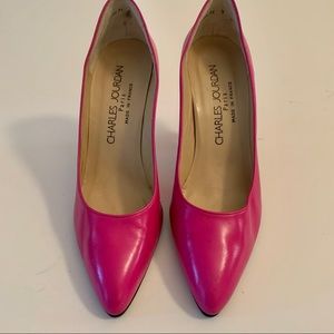 “HOST PICK” Vintage Charles Jourdan Paris Pink Leather Pumps.